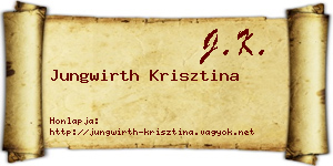 Jungwirth Krisztina névjegykártya