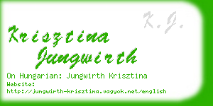 krisztina jungwirth business card